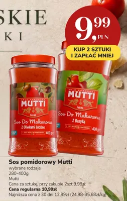 Sos pomidorowy z oliwkami Leccino Mutti promocja w Market Point
