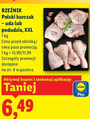 Polski kurczak - uda lub podudzia XXL promocja w Lidl
