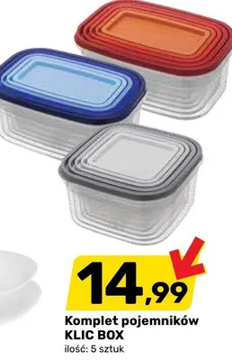 Komplet pojemników KLIC BOX promocja w Bricomarche