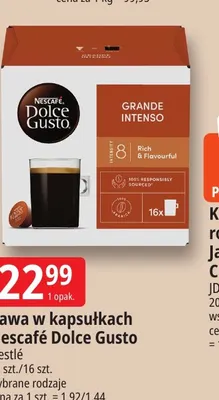 Kawa w kapsułkach Nescafé Dolce Gusto Grande Intenso promocja w Leclerc