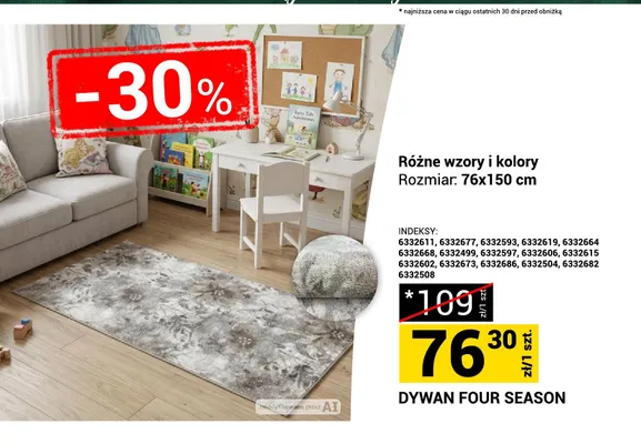 Dywan Four Season promocja w Merkury Market