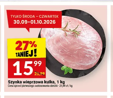 Szynka wieprzowa kulka promocja w Twój Market