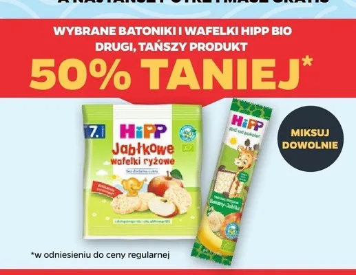Wafelki ryżowe jabłkowe HiPP Bio promocja w Netto