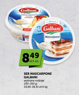 Ser mascarpone al gusto di vaniglia Galbani promocja w ABC