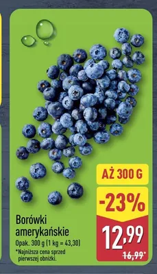 Borówki amerykańskie promocja w Aldi