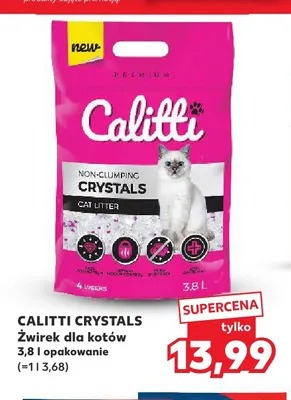 Żwirek dla kotów Calitti Crystals promocja w Kaufland