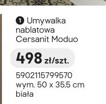 Umywalka nablatowa Cersanit Moduo promocja w Castorama