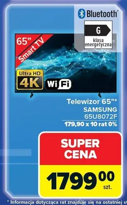 Telewizor 65'' 65U8072F promocja w Carrefour