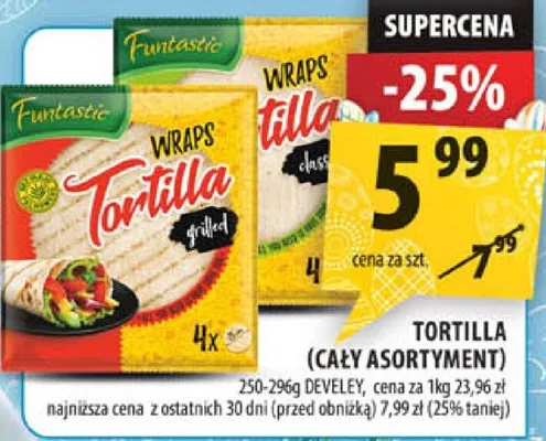 Tortilla (cały asortyment) promocja w Arhelan