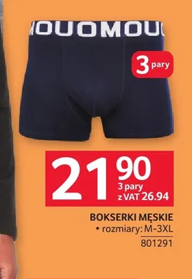 Bokserki męskie 3-pak promocja w Selgros