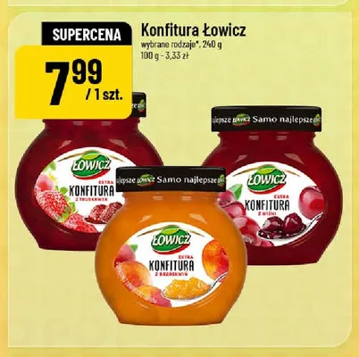Konfitura ekstra z truskawek Łowicz promocja w POLOmarket