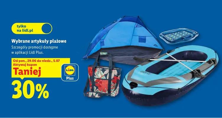 Wybrane artykuły plażowe promocja w Lidl