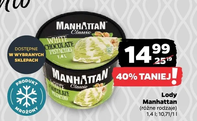 Lody różne rodzaje promocja w Netto