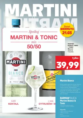 Wermut Bianco Fiero + Tonic mix 50/50 promocja w Kaufland