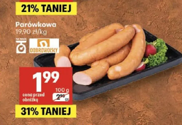 Parówkowa Dobrowolscy promocja w Delikatesy Centrum