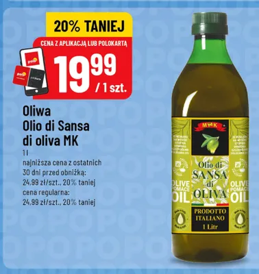 Oliwa Olio di Sansa di oliva MK promocja w POLOmarket