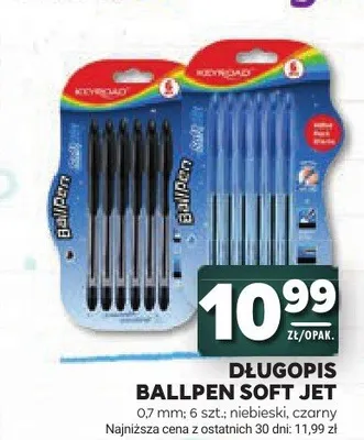 Długopis Ballpen Soft Jet czarny KEYROAD promocja w Stokrotka