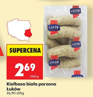 Kiełbasa biała parzona promocja w Biedronka