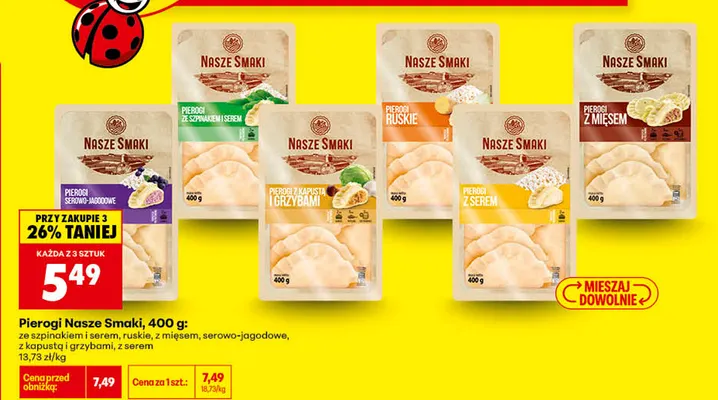 Pierogi Nasze Smaki z serem promocja w Biedronka