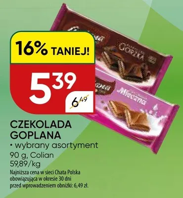 Czekolada goplana promocja w Chata Polska