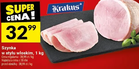 Szynka w stylu włoskim Krakus, 1 kg promocja w Twój Market
