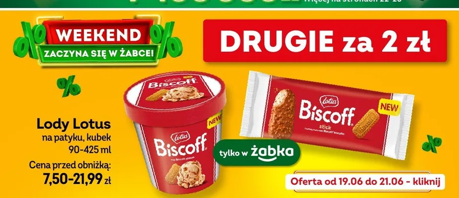 Lody Lotus Biscoff kubek promocja w Żabka
