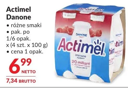 Jogurt Actimel Danone promocja w Makro