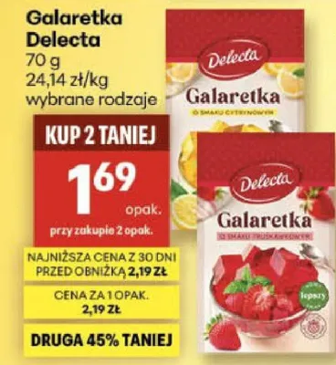 Galaretka Delecta promocja w Delikatesy Centrum