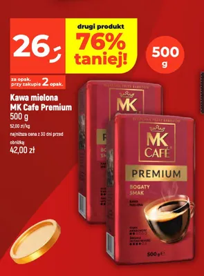 Kawa mielona MK Cafe Premium promocja w Dealz
