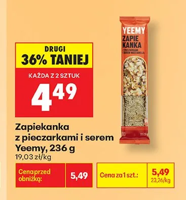 Zapiekanka z pieczarkami i serem Yeemy promocja w Biedronka
