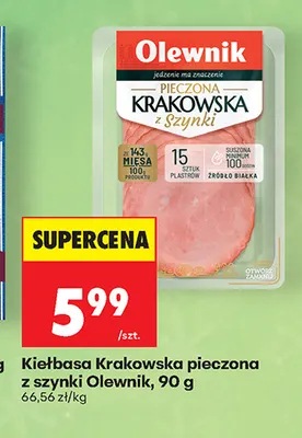 Kiełbasa krakowska parzona Karol promocja w Biedronka