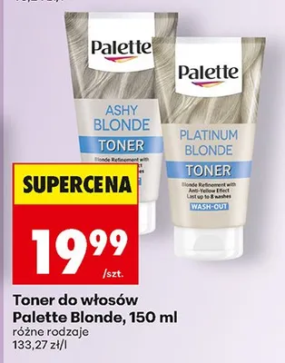 Toner do włosów Palette Blonde różne rodzaje promocja w Biedronka