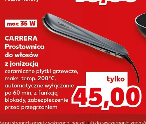 Prostownica do włosów z jonizacją Carrera promocja w Kaufland