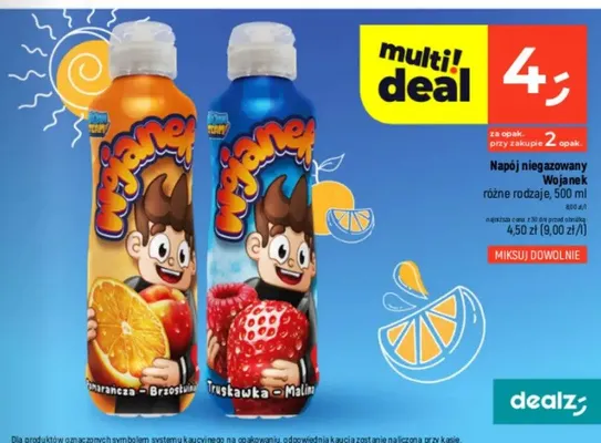 Napój niegazowany Wojanek różne rodzaje promocja w Dealz