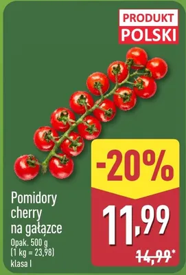 Pomidory cherry juanita promocja w Aldi