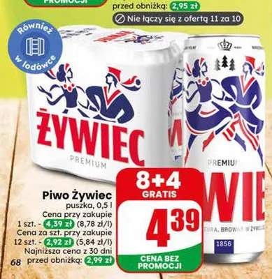 Piwo Żywiec Premium promocja w Dino