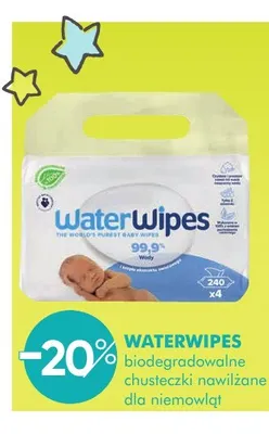 Biodegradowalne chusteczki nawilżane dla niemowląt 4-pak WaterWipes promocja w Super-Pharm