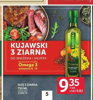 Olej rzepakowy Kujawski 3 Ziarna promocja w Selgros