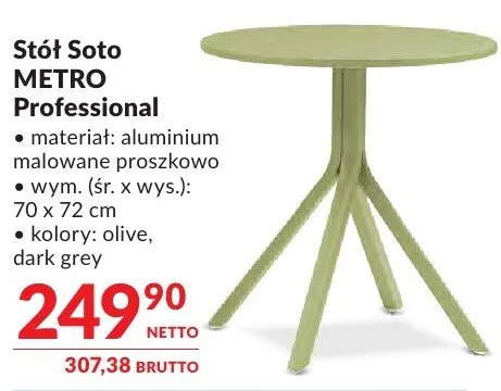 Stół Soto METRO Professional promocja w Makro