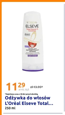 Odżywka do włosów L'Oréal Elseve Total Repair 5 promocja w Action
