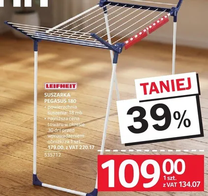Suszarka Pegasus 180 Leifheit promocja w Selgros