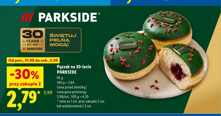 Pączek na 30-lecie Parkside promocja w Lidl