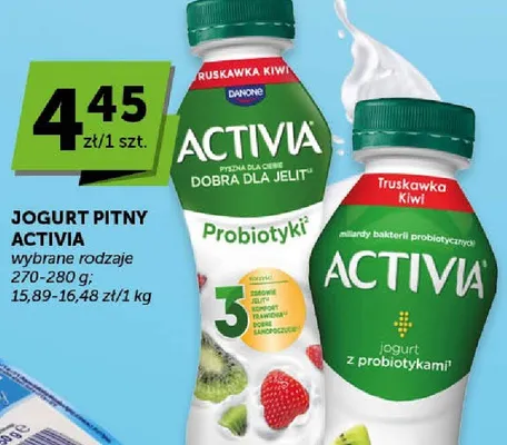 Jogurt pitny Activia wybrane rodzaje promocja w Groszek