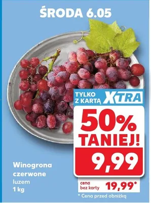 Winogrona czerwone luzem promocja w Kaufland