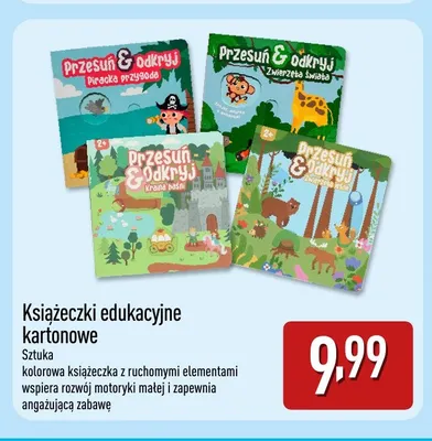 Książeczki edukacyjne kartonowe promocja w Aldi