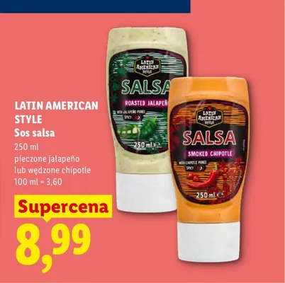Sos salsa LATIN AMERICAN STYLE pieczone jalapeño promocja w Lidl