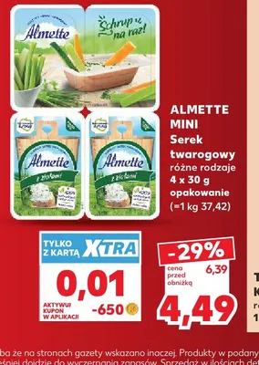 Serek twarogowy Almette Mini 4-pak promocja w Kaufland