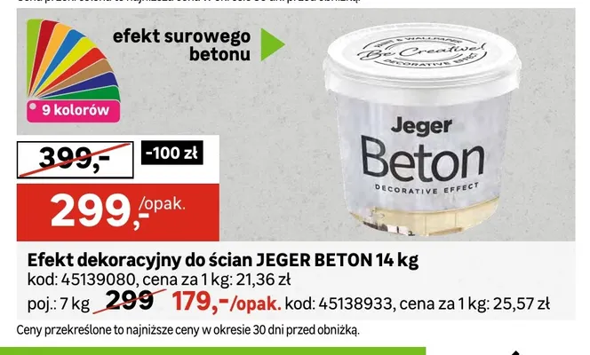 Efekt dekoracyjny do ścian Jeger Beton 7 kg promocja w Leroy Merlin