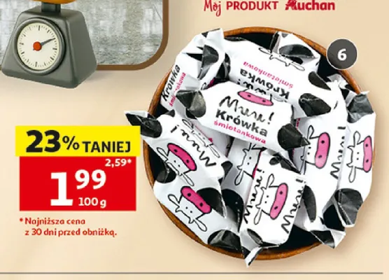 Krówki śmietankowe Muu promocja w Auchan