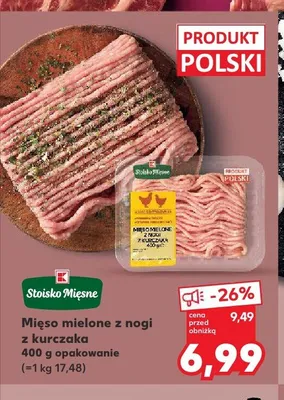 Mięso mielone z nogi z kurczaka Stoisko Mięsne promocja w Kaufland